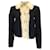Autre Marque Gucci Black / ivory 2016 GG Logo Pearl Buttoned Ruffled Wool and Silk Blazer  ref.1208625