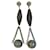 DOLCE & GABBANA steel pendant earrings with anthracite gray semiprecious stones Dark grey  ref.1208646