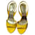 SEBASTIAN yellow leather sandals n. 37.5,  ref.1208659
