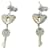 DOLCE & GABBANA steel earrings with logged heart and "key to happiness" Silvery  ref.1208661