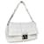Christian Dior Bolsa com aba de couro Cannage branca Dior “New Lock”. Branco Fora de branco Monograma Metal  ref.1208666