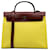 Hermès Hermes Yellow Toile Herbag Zip 31 Leather Cloth Pony-style calfskin Cloth  ref.1208787