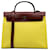 Hermès Hermes Toile Herbag amarillo con cremallera 31 Cuero Lienzo Becerro Paño  ref.1208787