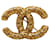 Chanel Gold CC Brosche Golden Metall Vergoldet  ref.1208820