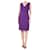 Christian Dior Purple V-neckline belted dress - size UK 10 Acetate  ref.1208867