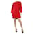 Valentino Rotes Seidenkleid mit ausgestellten Ärmeln – Größe UK 8  ref.1208888