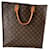 Louis Vuitton LV Sac Plat Handtasche Vintage Braun Leinwand  ref.1208902