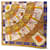 Hermès Twill square 100% seta arrotolata a mano D'oro  ref.1208924