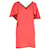 Maje Rysandre Flutter-Sleeve Dress in Red Polyester Pink  ref.1209027