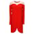 Stella Mc Cartney Stella McCartney Kleid mit herzförmigem Ausschnitt und rotem Rayon Strahl Zellulosefaser  ref.1209056