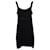 Alaïa gerüschtes, figurbetontes Kleid aus schwarzer Viskose Polyester  ref.1209061