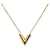 Louis Vuitton Gold Essential V Halskette Golden Metall Vergoldet  ref.1209198