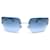 LUNETTES DE SOLEIL CHANEL LOGO CC 4017 METAL ARGENTE BLEU + ETUI SUNGLASSES Métal Argenté  ref.1209325