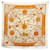 Hermès NEUF FOULARD HERMES PEUPLE DU VENT HENRY CARRE 90 SOIE BOITE NEW SILK SCARF Orange  ref.1209408