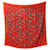 Hermès HERMES CUBE ORIGNY CHALE IN RED SILK CASHMERE SQUARE 140 CASHMERE SHAWL  ref.1209413