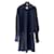 Chanel Vestido de passarela com botões CC Azul marinho Lã  ref.1209420