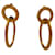 Boucles d'oreilles dorées DOLCE & GABBANA avec cercle allongé et logo Acier  ref.1210167