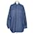 Valentino Blaues Chambray-Hemd mit V-Logo Baumwolle  ref.1210228