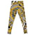 Versace Pantalones pitillo con estampado tricolor Camello Sintético  ref.1210281