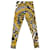 Versace Tricolor Printed Skinny Leg Pants Camel Synthetic  ref.1210281