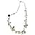 Impresionante collar de acero DOLCE & GABBANA con perlas negras, Blanquecino, CORAZÓN Naranja  ref.1210289