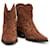 Ganni Brown Texas 40 suede ankle boots  ref.1210416