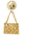 Chanel Broche CC con bolso con solapa acolchado dorado Metal Chapado en oro  ref.1210456
