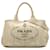 Bolsa de lona com logotipo Prada White Canapa Branco Pano  ref.1210466