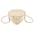 Chanel Gold Mini CC in Love Heart Umhängetasche Golden Leder  ref.1210501