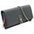 Fendi Steel Blue By The Way Wallet On A Chain Leather  ref.1210567