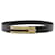 Diane Von Furstenberg Cinturón de cuero negro con herrajes dorados  ref.1210577