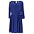 Tommy Hilfiger Womens Three Quarter Sleeve Fit And Flare Dress in Blue Polyester  ref.1210633