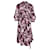 Diane Von Furstenberg Black and Pink Print Wrap around Dress Cotton  ref.1210643
