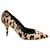 Dolce & Gabbana Salto de pelo de panturrilha com estampa de leopardo Couro  ref.1210651