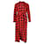 Autre Marque Robe chemise à carreaux noire et rouge Coton  ref.1210653