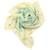 Salvatore Ferragamo Foulard carré en soie vert fleuri  ref.1210659