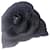 Chanel camelia brooch Black Dark blue Tweed  ref.1210730