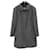 Chanel 14PF Wool Silk Tweed Coat Dark grey  ref.1210739