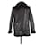 Maje leather trim coat Black  ref.1210964
