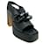Autre Marque Stella McCartney Black Skyla Stretch Platform Sandals Plastic  ref.1211024
