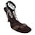 Autre Marque Stella McCartney Chocolate Fishnet Sandals Brown Cloth  ref.1211025