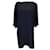 Autre Marque Stella McCartney Navy Blue Short Sleeved Silk Crepe Dress  ref.1211033