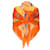 Autre Marque Hermes Orange Multi Sulfures Printed Large Square Shawl / Scarf / wrap Silk  ref.1211037