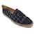 Autre Marque Chanel grey / Black CC Logo Checkered Slip-On Espadrille Flats Cloth  ref.1211041