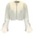 Autre Marque Michael Kors Collection Ivory Ruffled Cropped Wool Jacket Cream  ref.1211052