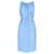 Nina Ricci Pleated Belted Dress in Blue Viscose Light blue Polyester  ref.1211670