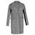 Theory Plaid Print Coat in Grey Cashmere Wool  ref.1211671