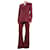 Gabriela Hearst Ensemble blazer et pantalon bordeaux - taille UK 10 Laine Rouge  ref.1211739