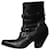 Céline Black pointed toe motorcycle style boots - size EU 38 Leather  ref.1211742