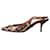 Dolce & Gabbana Escarpins à bride arrière à bout pointu imprimé animal marron - taille EU 37 Cuir  ref.1211746